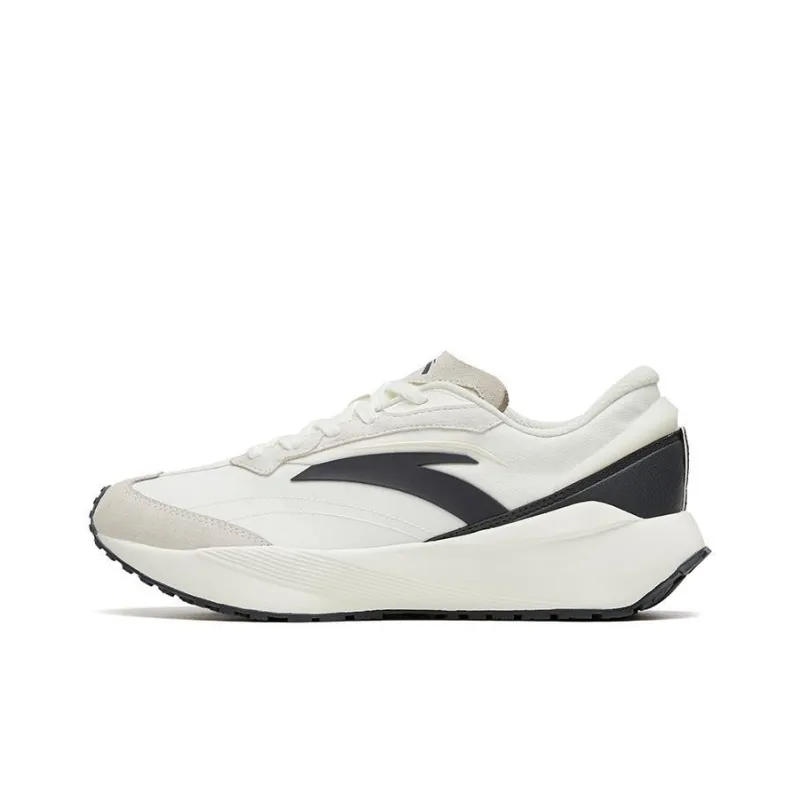Anta Life Collection Cushioning Anti Slip And Wear Resistant Low Top Sports Casual Shoes Unisex White Gray-0