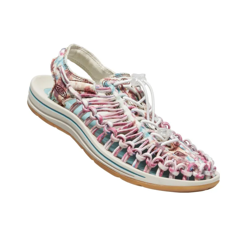 KEEN UNEEK CANVAS Slip Resistant Beach Sandals Women's Tie Dye Multicolor-3