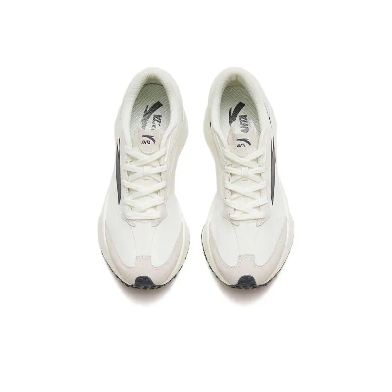 Anta Life Collection Cushioning Anti Slip And Wear Resistant Low Top Sports Casual Shoes Unisex White Gray-2