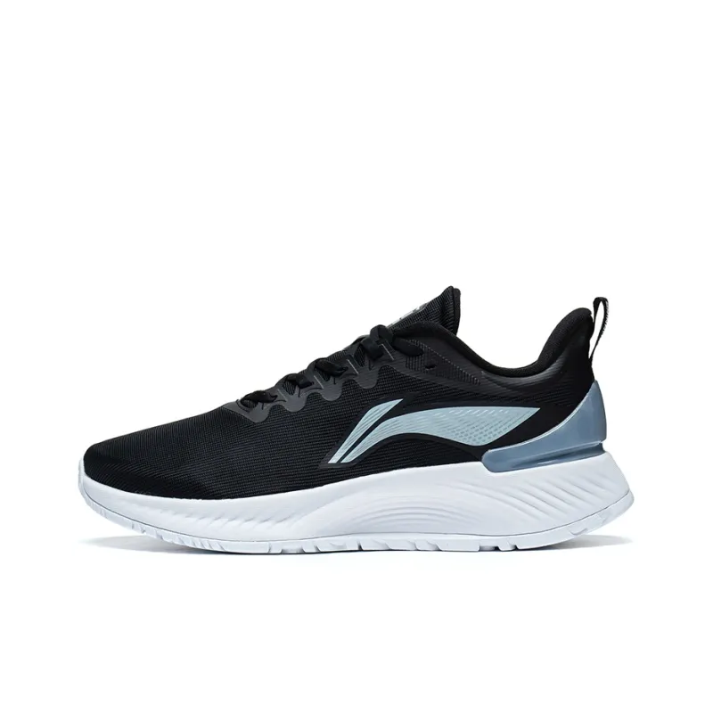 LiNing YueYing Element Abrasion Resistant Breathable Rebound Low Top LIGHT FOAM Running Shoes Men's Black-0