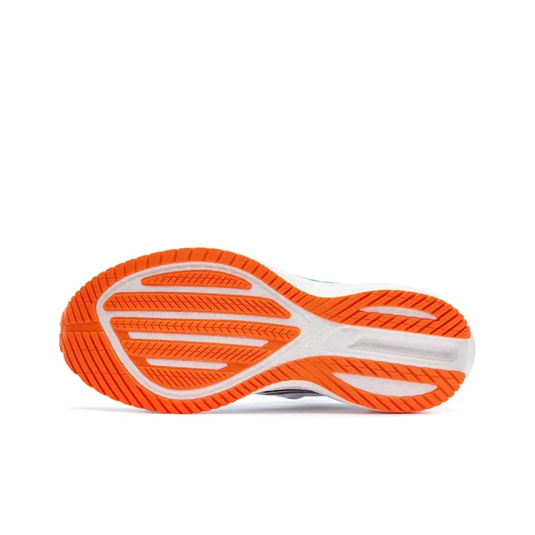 Saucony Triumph 20 Cushioned Slip Resistant Lightweight Low Top Training Running Shoes Unisex White Blue Orange-4