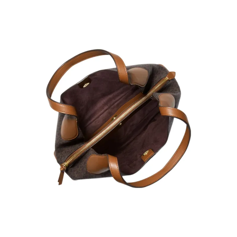 MICHAEL KORS MK Kelsey Polyurethane Shoulder Bags Handbags Large Size Women's Acorn Brown-1