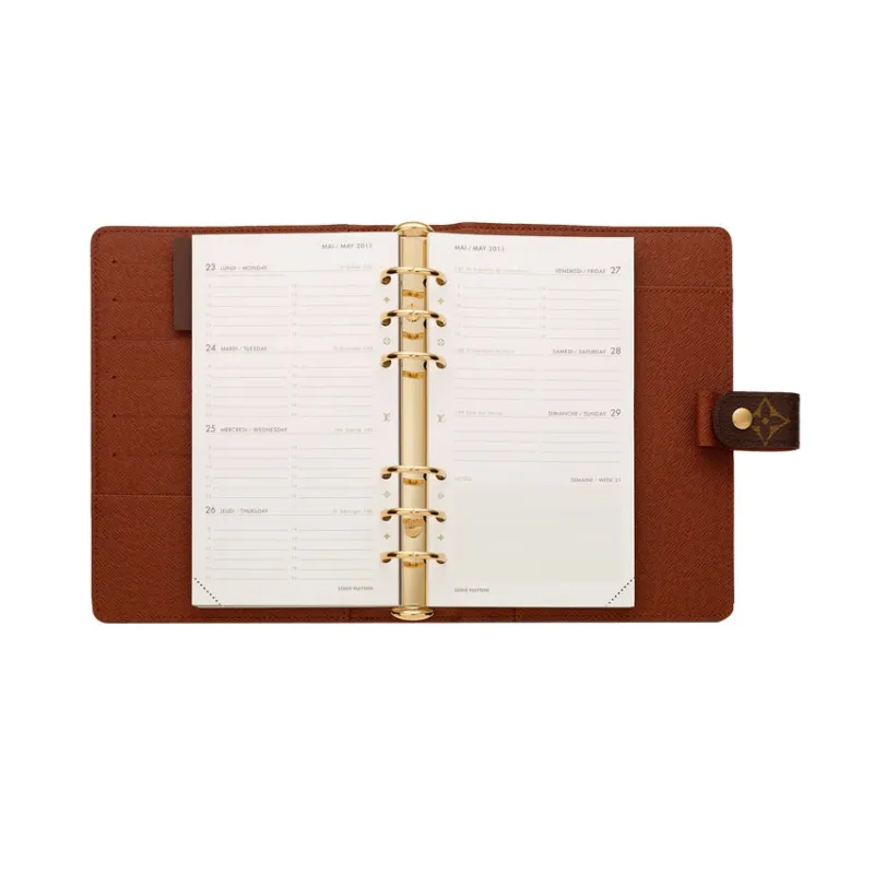 LOUIS VUITTON Medium Size Loose Leaf Notebook Cover Brown Laptops-2