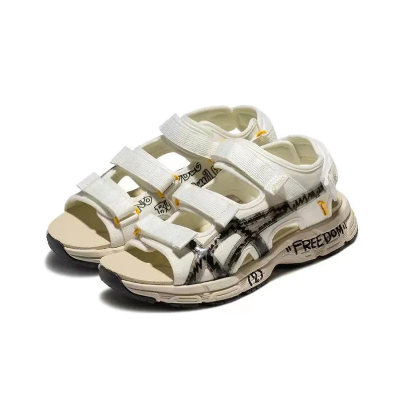 Asics X Trouble Smile Kahana Sd2 Sandals 'White Black Beige'-1