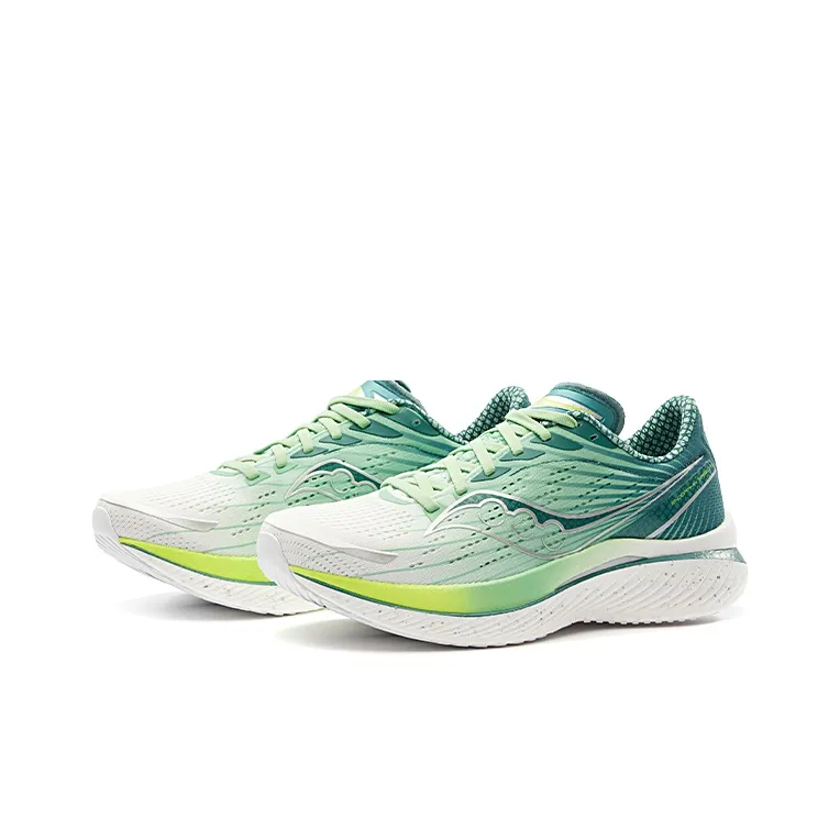 Saucony Endorphin Speed 3 Non slip Lightweight Low Top Casual Running Shoes Unisex White Green-2