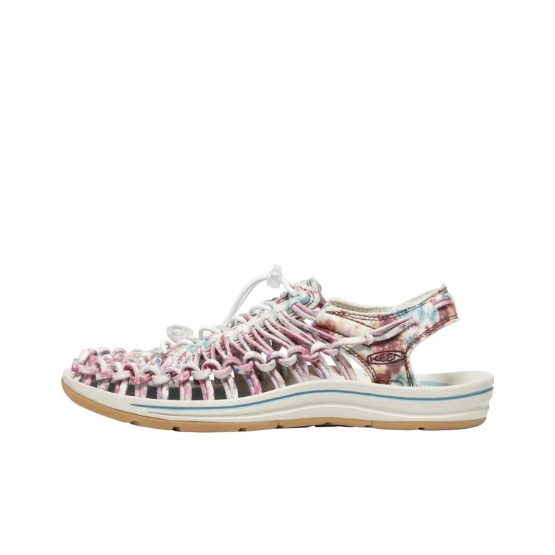 KEEN UNEEK CANVAS Slip Resistant Beach Sandals Women's Tie Dye Multicolor-0