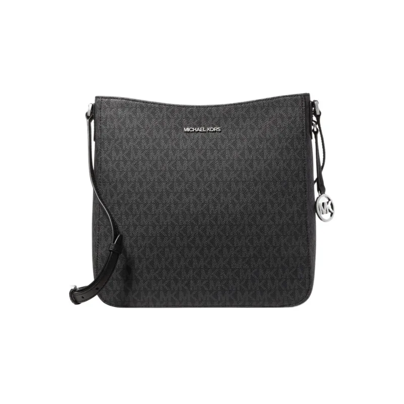 MICHAEL KORS Jet Set Travel Canvas With Leather Envelope Bag, Shoulder Bag, Crossbody Bag Tubas Women's Black-0