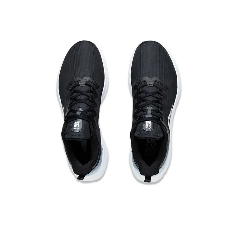 LiNing YueYing Element Abrasion Resistant Breathable Rebound Low Top LIGHT FOAM Running Shoes Men's Black-2