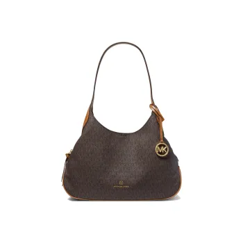 MICHAEL KORS MK Kelsey Polyurethane Shoulder Bags Handbags Large Size Women's Acorn Brown