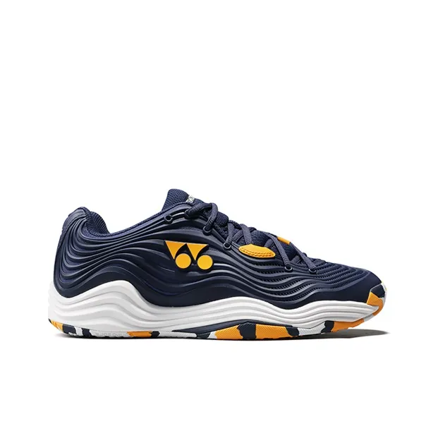 YONEX SHTF5 Abrasion Resistant Low Top Tennis Shoes Unisex Navy Blue Orange-1