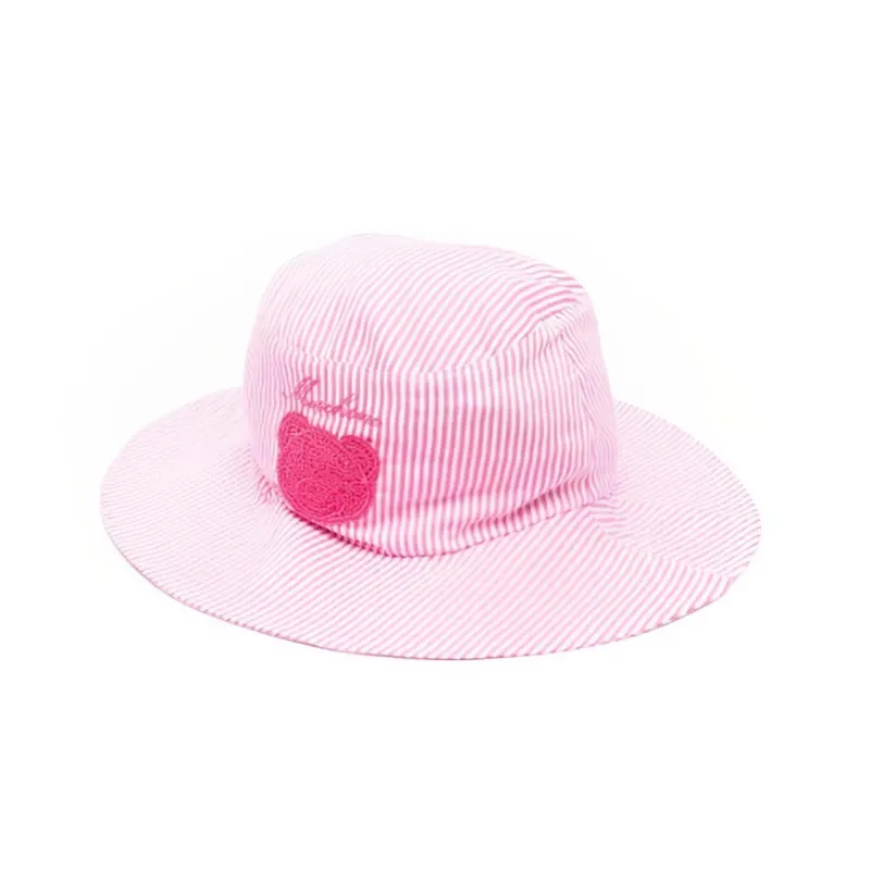 MOSCHINO Kids Stripe print Cotton Hat-0