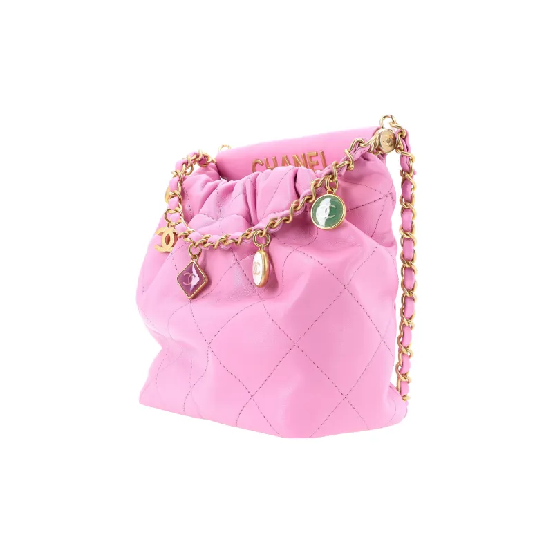 CHANEL 22Bag Lambskin Tote Bag, Shopping Bag, Bucket Bag, Shoulder Bag, Crossbody Bag Trumpets Women's Pink-2