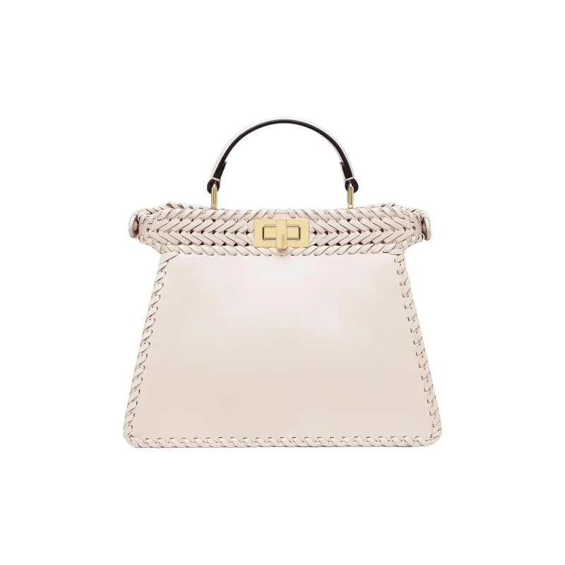 FENDI Peekaboo ISeeU Leather Shoulder Bag, Crossbody Bag, Handbag Trumpets Women's Camellia Multicolor-2