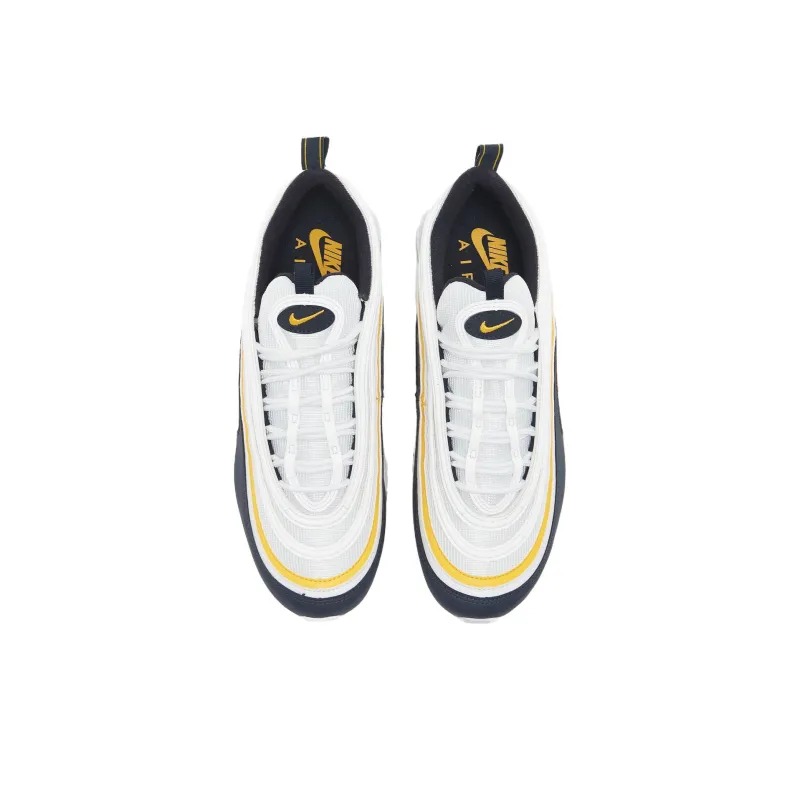 Nike Air Max 97 'Michigan' Cushioning Wear-Resistant Low-Top Sports Casual Shoes Men's White Blue-3