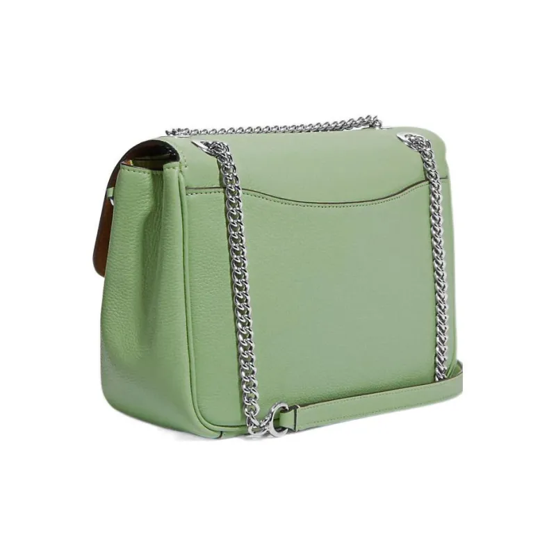 COACH Klare Leather Envelope Bag Shoulder Bag Crossbody Bag Medium Size Women's Grass Green-1