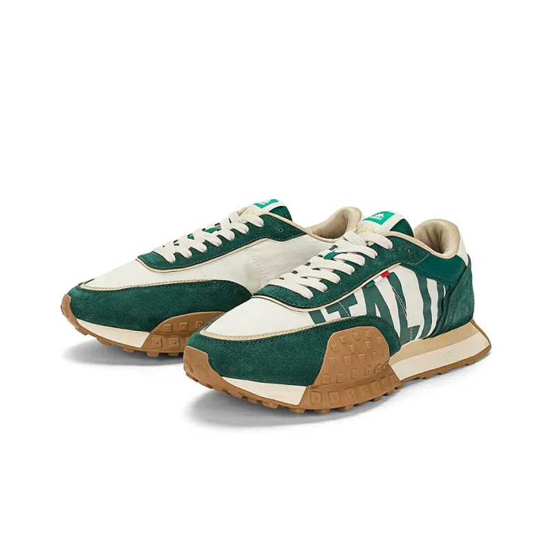 Kappa Anti-Slip And Wear-Resistant Lightweight Low-Top Casual Running Shoes Unisex Green White-2