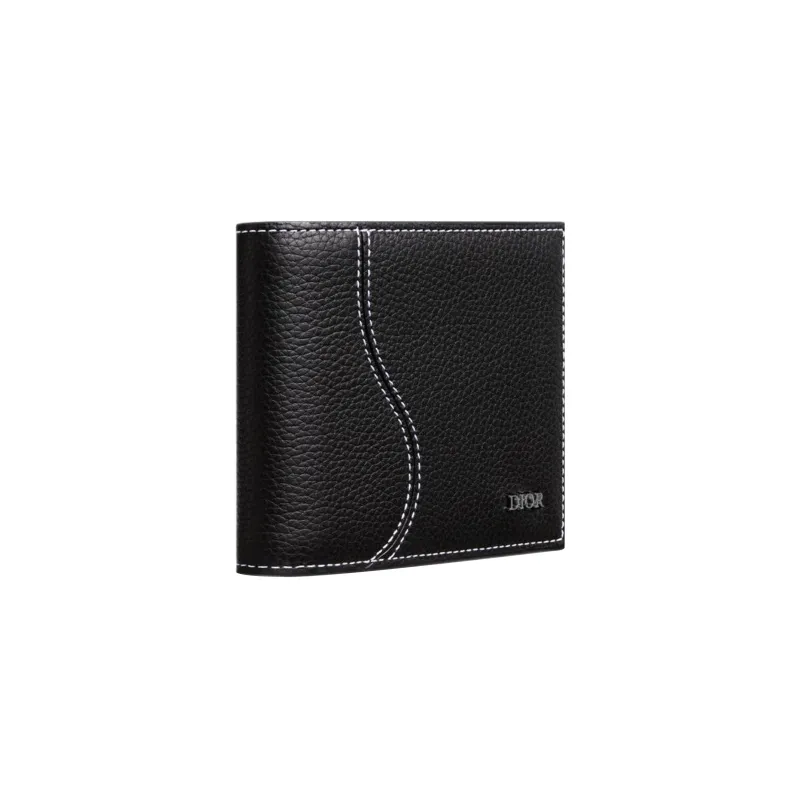 DIOR Grained Calfskin Wallet Men's Black-1