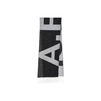 A.P.C Logo Detailed Fringed Scarf