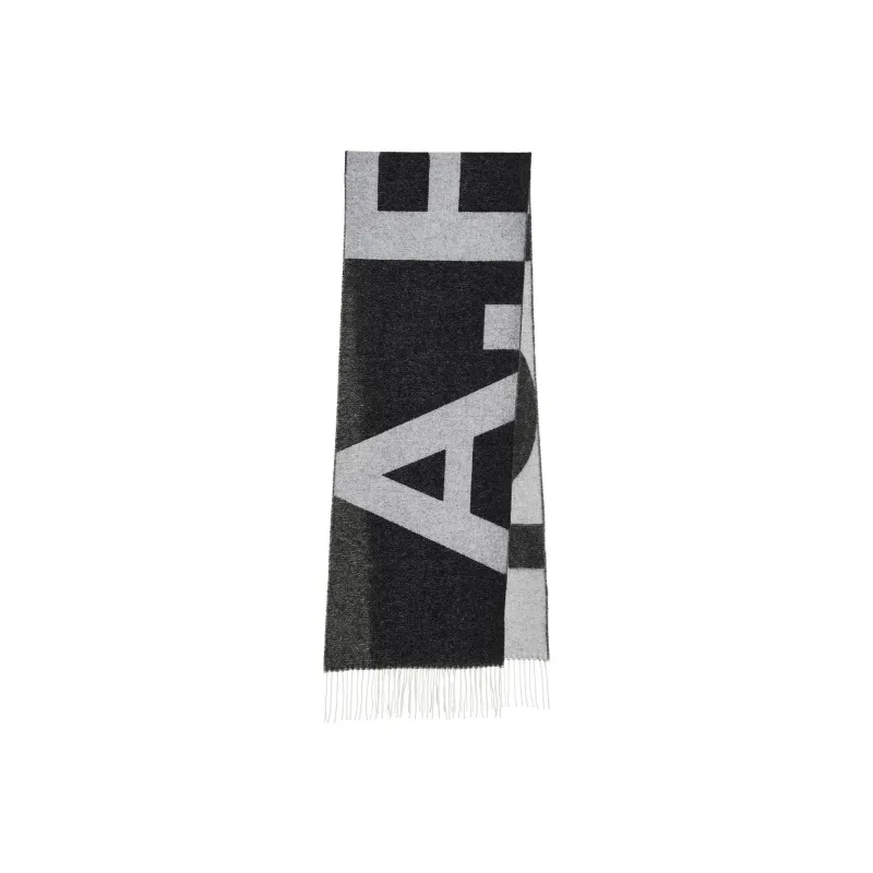 A.P.C Logo Detailed Fringed Scarf-0
