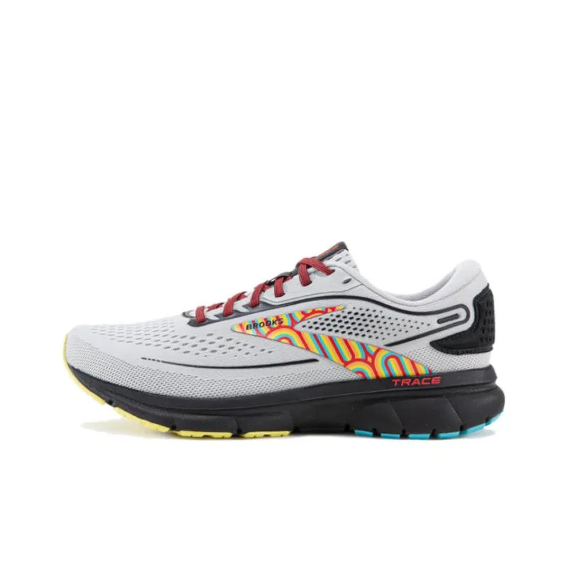 Brooks Trace 2 Anti-Slip Wear-Resistant Low-Top Running Shoes Women's Gray Black Yellow-0