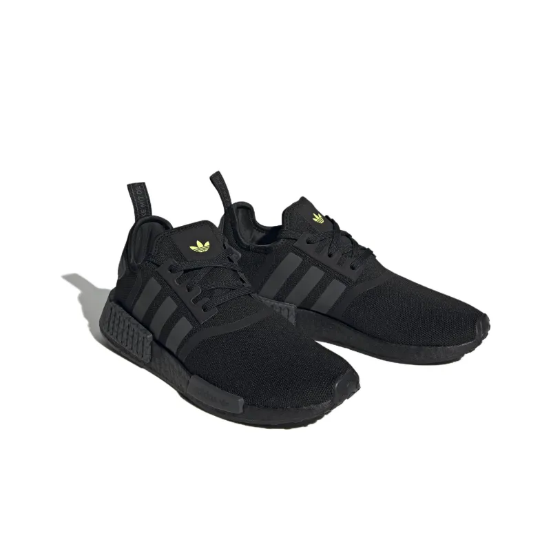 Adidas Nmd R1 Core Black Grey Solar Yellow-1