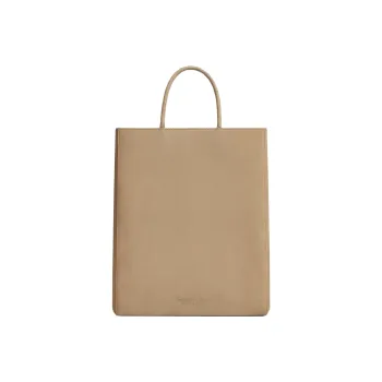 Bottega Veneta Cow Leather Tote Bag, Shopping Bag, Handbag Small Size Women's Kraft Paper Color