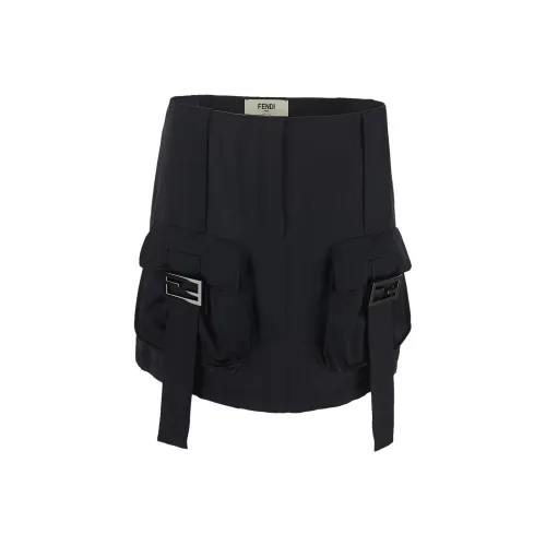 FENDI Casual Short Skirts Women's Black