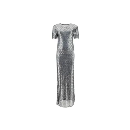 Paco Rabanne Short-Sleeved Dresses Women's Silver