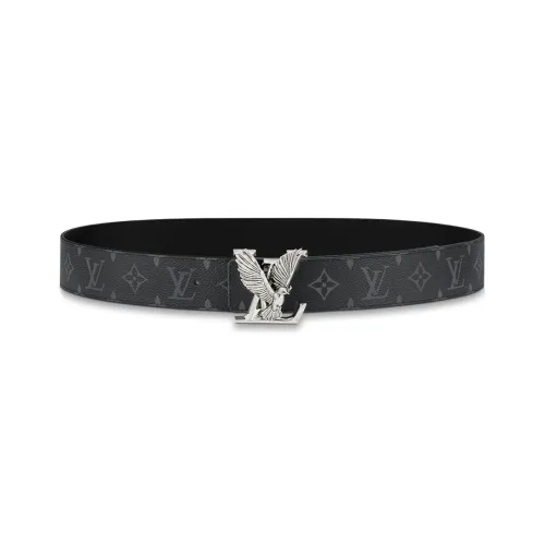 LOUIS VUITTON Leather Belts Men Black