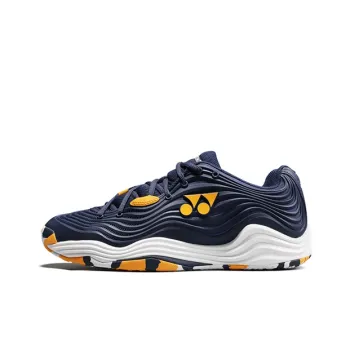 YONEX SHTF5 Abrasion Resistant Low Top Tennis Shoes Unisex Navy Blue Orange