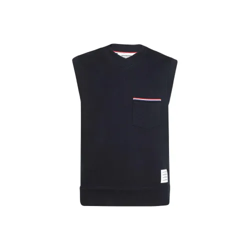 THOM BROWNE Tank Tops Men Dark Blue