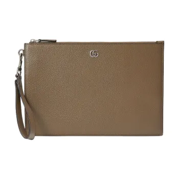 GUCCI GG Marmont Leather File Bag Wrist Bag Clutch Men's
