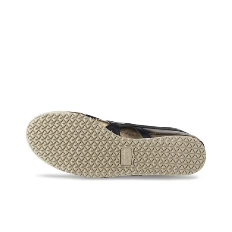 Onitsuka Tiger MEXICO 66 Anti Slip Wear Resistant Low Top Sports Casual Shoes Unisex Gold Black-4