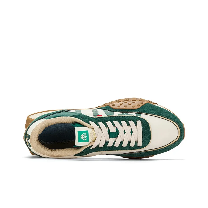 Kappa Anti-Slip And Wear-Resistant Lightweight Low-Top Casual Running Shoes Unisex Green White-4