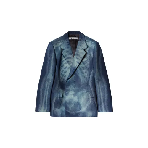 OFF-WHITE Runway Body Scan Double-breasted Denim Blazer