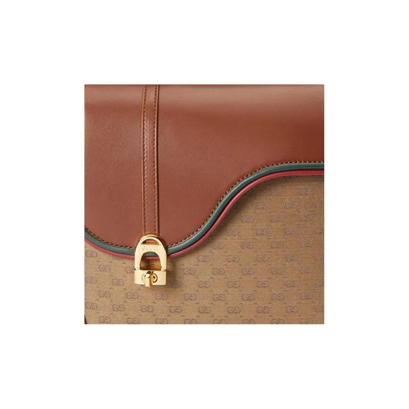 GUCCI Canvas With Leather Canvas Bag, Saddle Bag, Crossbody Bag, Shoulder Bag Women's-7