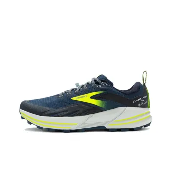 Brooks Cascadia 16 Anti Slip Wear Resistant Low Top Slip Resistant Casual Men's Gray Blue Yellow