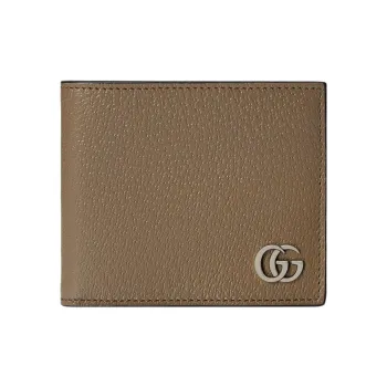 GUCCI GG Marmont Leather Wallet Men's Taupe
