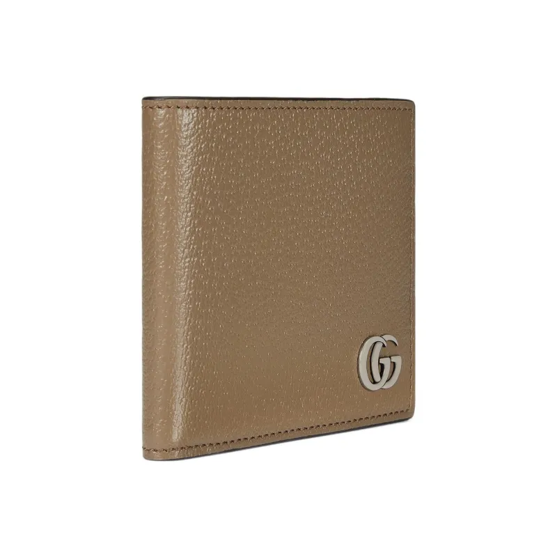 GUCCI GG Marmont Leather Wallet Men's Taupe-1