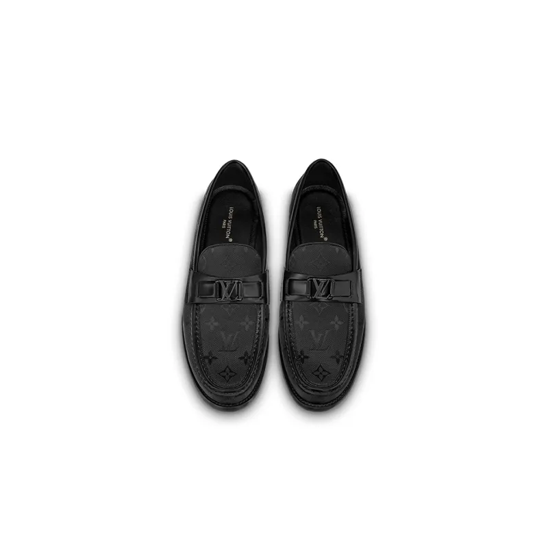 LOUIS VUITTON Moccasino Major Shoes 'Black Monogram'-4