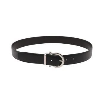 FERRAGAMO Classic Business Pin Buckle Leather Belts Men's Width  3.5cm