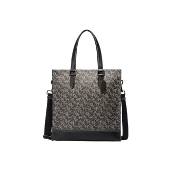 COACH Graham Cow Leather Tote Bag Shopping Bag Shoulder Bag Crossbody Bag Handbag Large Size Men's Black