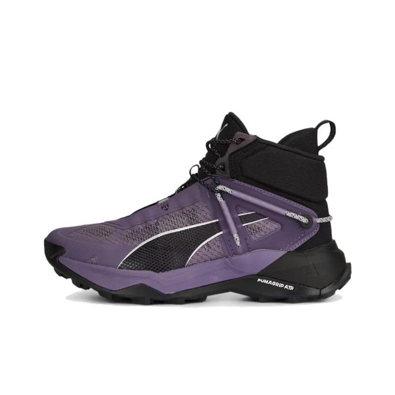 PUMA Explore Nitro Mid Anti-Slip Wear-Resistant High-Top Outdoor Shoes Women's Purple Black-0