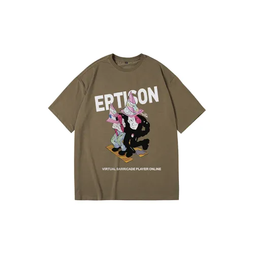 EPTISON T-Shirts Unisex Dark Brown