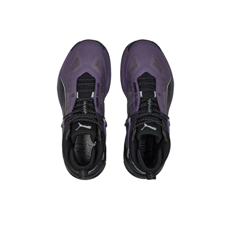 PUMA Explore Nitro Mid Anti-Slip Wear-Resistant High-Top Outdoor Shoes Women's Purple Black-3