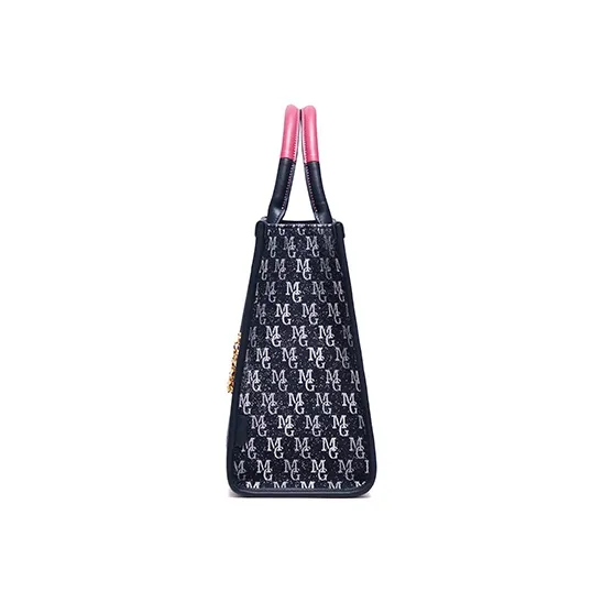 MELLO GOGO Embroidery Black Rose Tote Handbag Women's Midnight Black-2