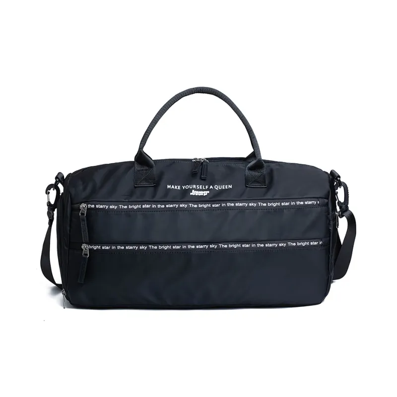 LOVERPUSS Nylon Travel Bag Training Bag Handbag Crossbody Bag Gym Bag Unisex Gray Pink/Black-8