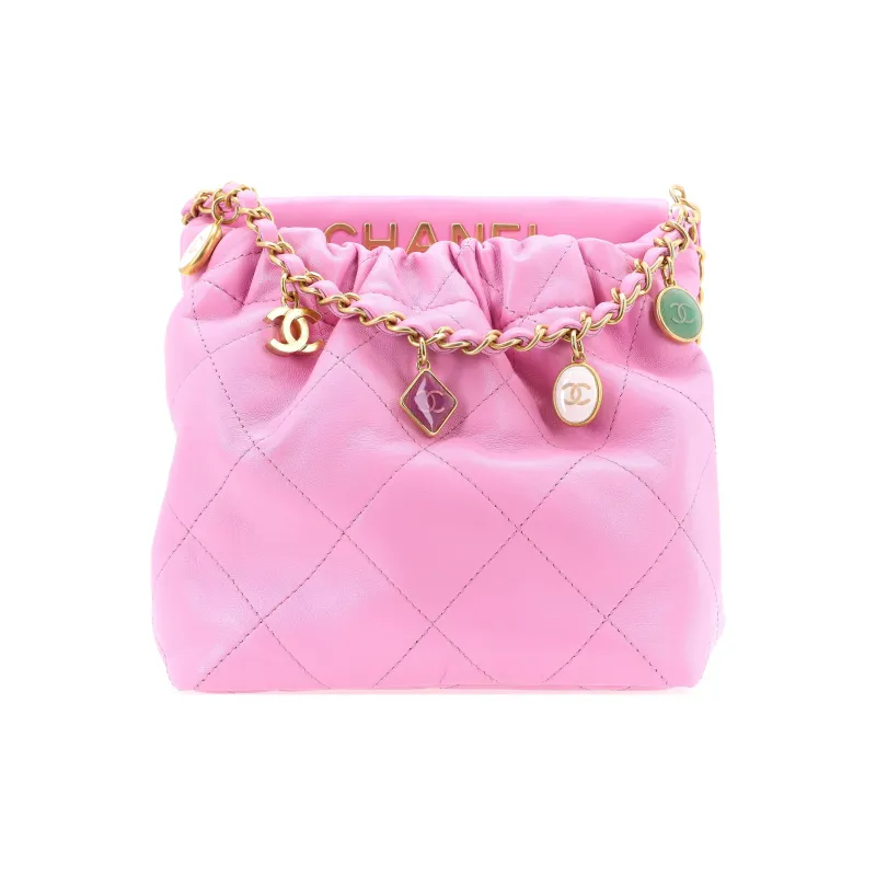 CHANEL 22Bag Lambskin Tote Bag, Shopping Bag, Bucket Bag, Shoulder Bag, Crossbody Bag Trumpets Women's Pink-1