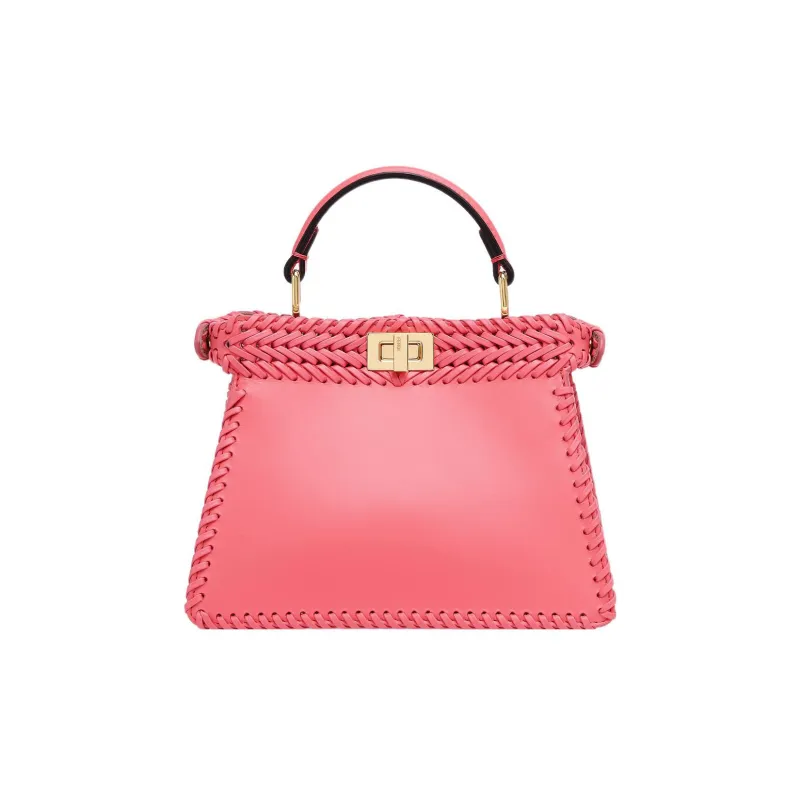FENDI Peekaboo ISeeU Leather Shoulder Bag Crossbody Bag Handbag Extra Small Women's Pink-1