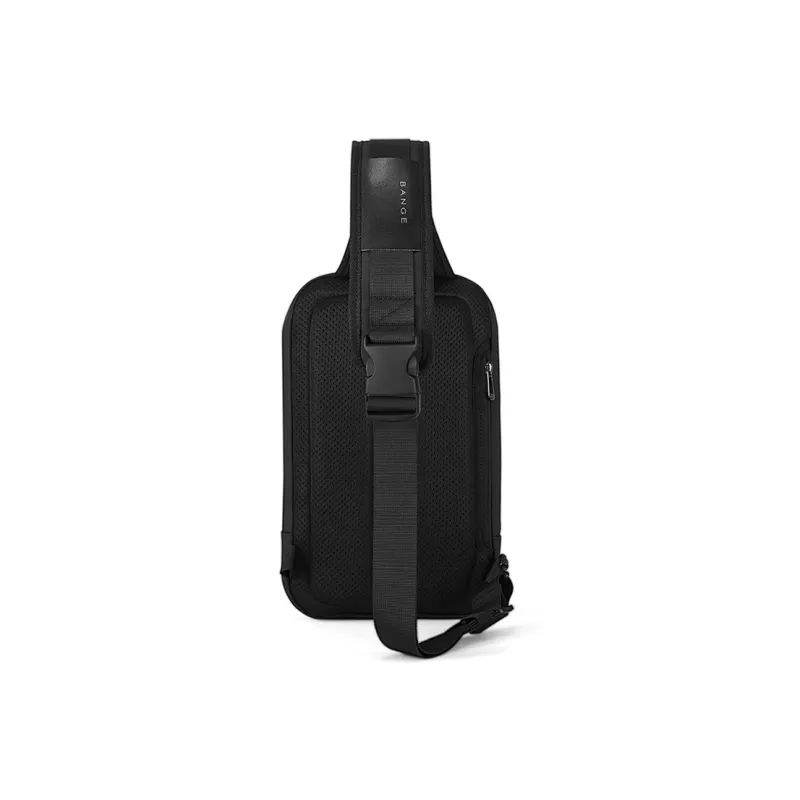 BANGE Oxford Sling Bag Medium Size Men's Black/Gray-4